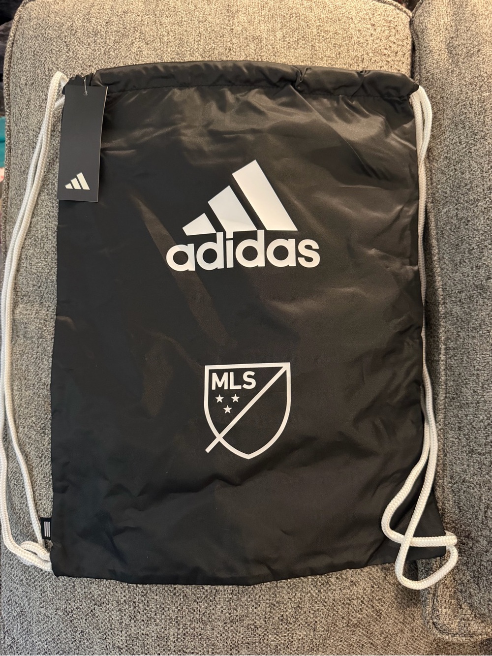adidas Black MLS Drawstring Gym Bag